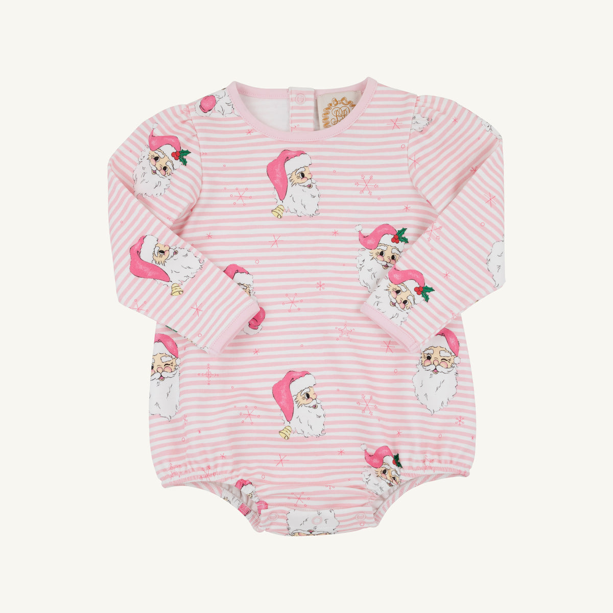 Penny's l/s play bubble - dear Santa pink