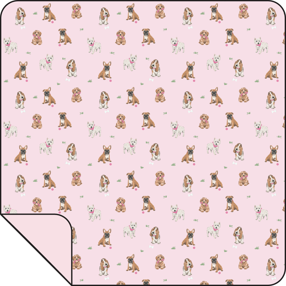 Bestie dogs swaddle blanket - pink