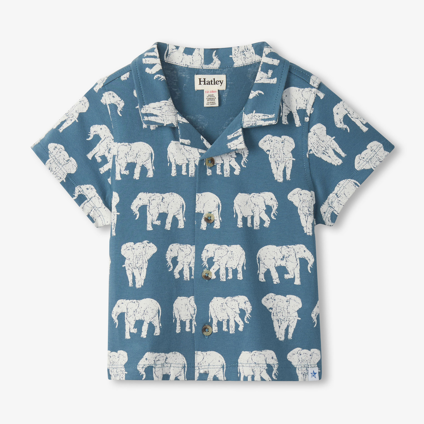 Elephants button down