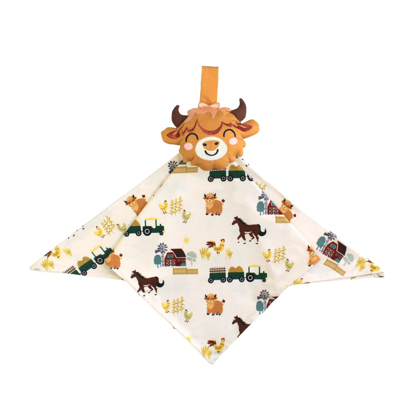 On the farm highland cow bamboo lovey