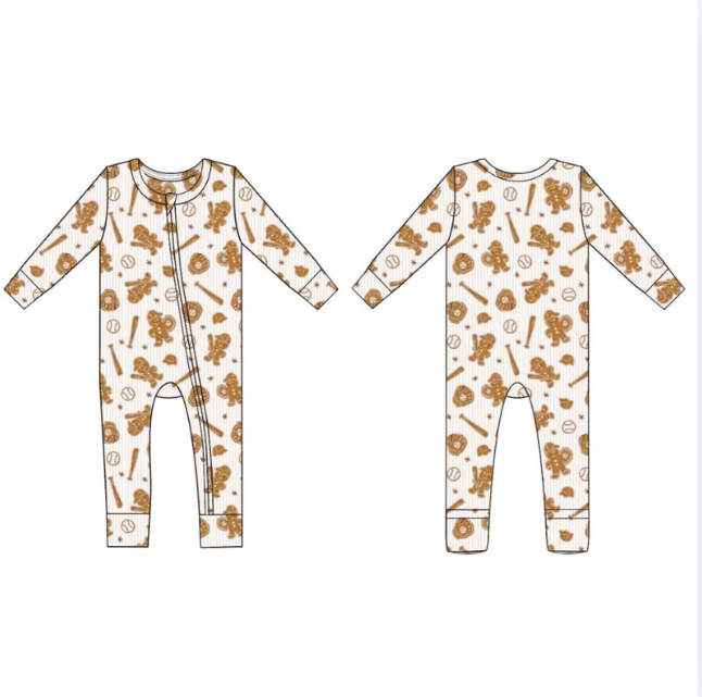 Gingerbread Ballers Convertible Romper