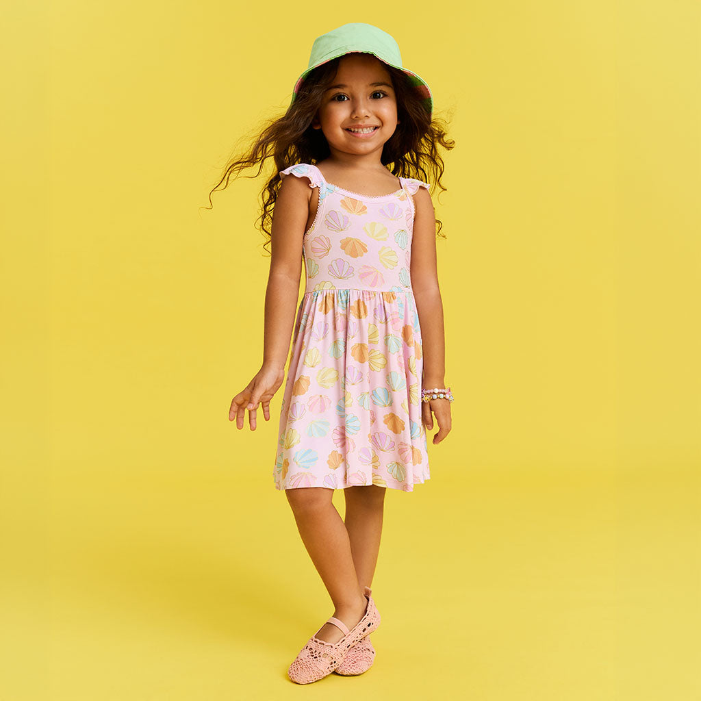 Shelly pink ruffled twirl dress