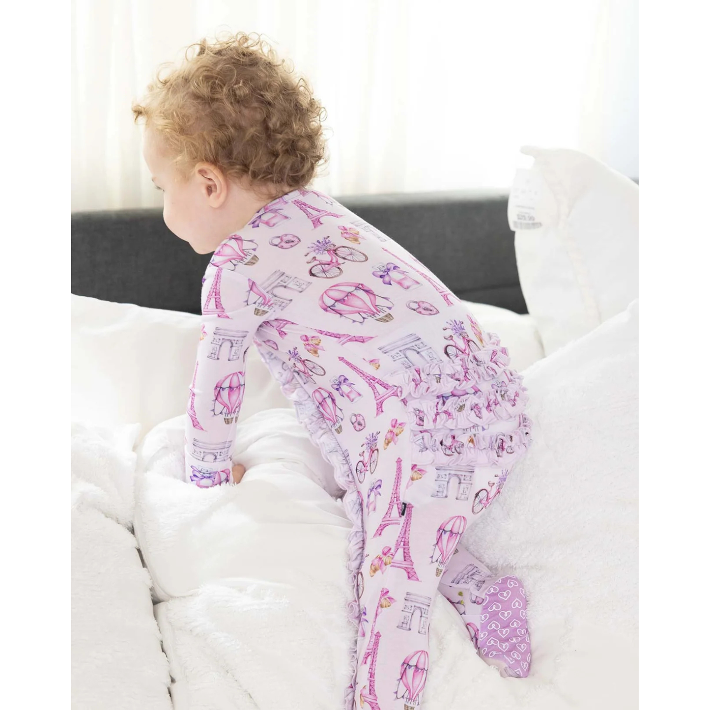 Emilia ruffled footie