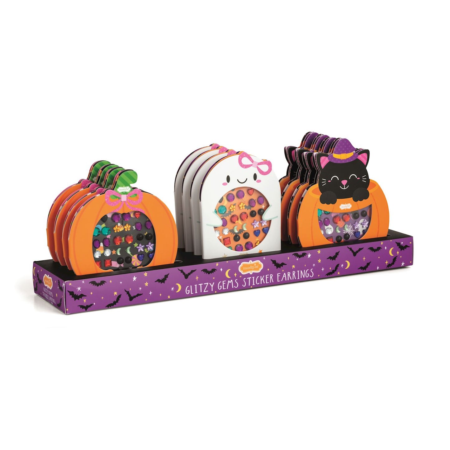 Halloween glitzy gems sticker earrings