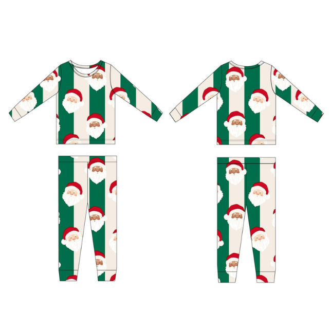 St. Nick Stripes Ribbed Bamboo Pajama Set