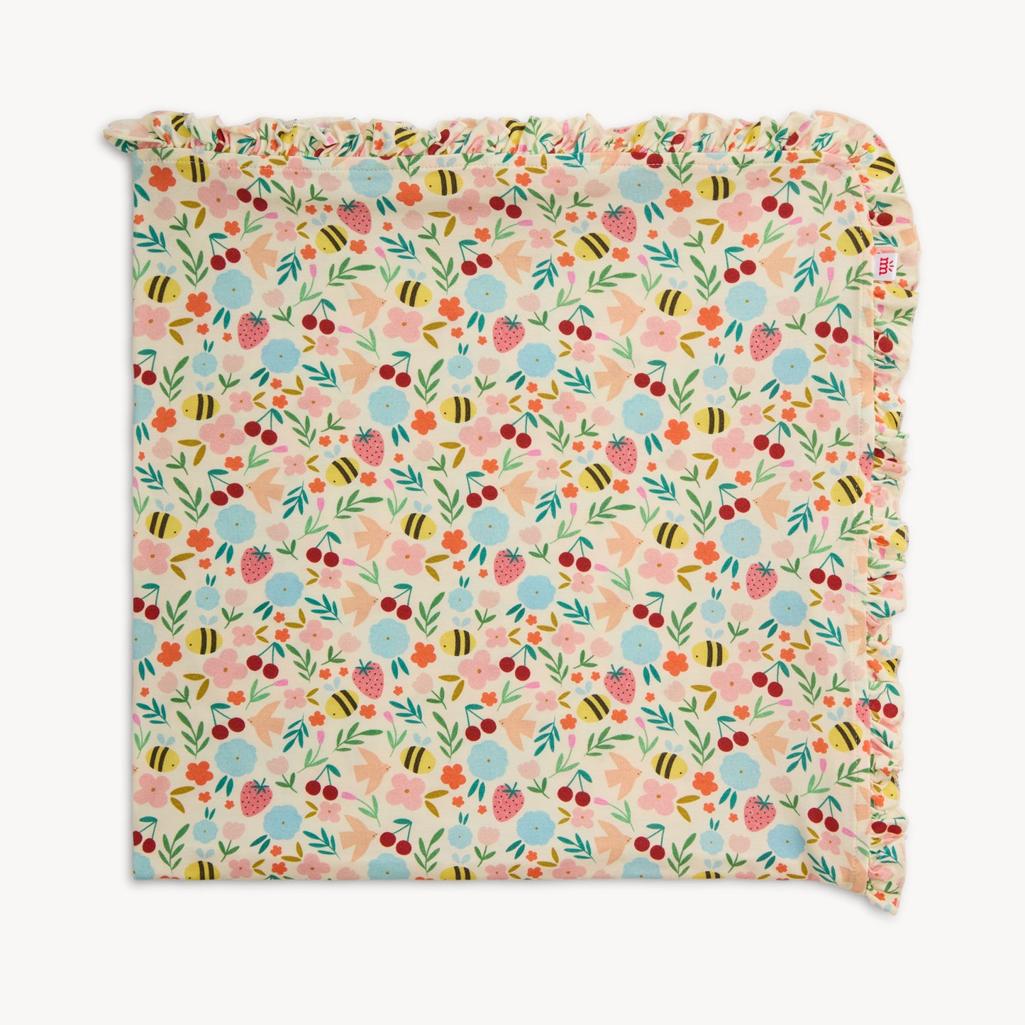 Honey blossom ruffle blanket