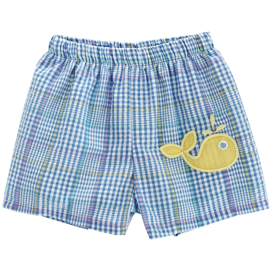 Whale wishes swim trunks