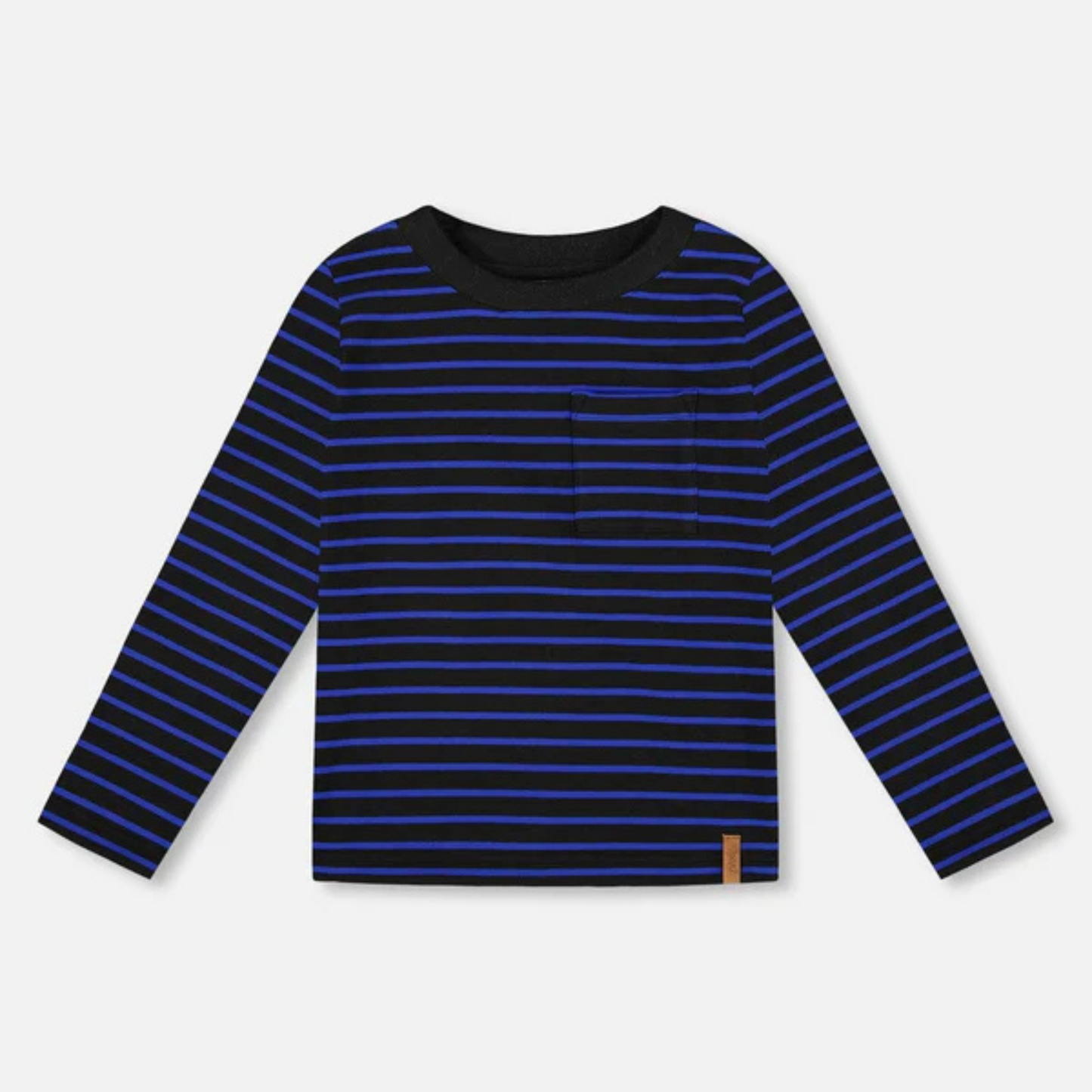 Striped brushed jersey tshirt - anthracite