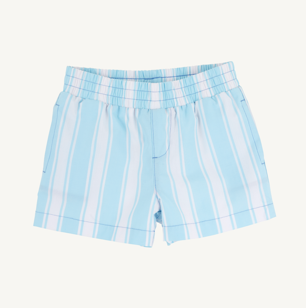Sheffield shorts - belhaven blue ticking stripe