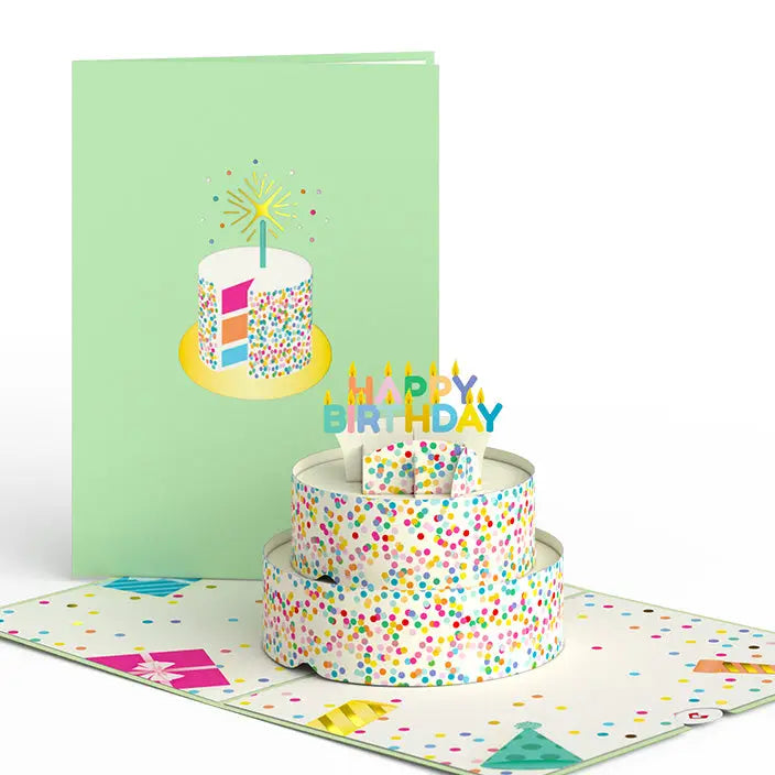 Sprinkles birthday cake card