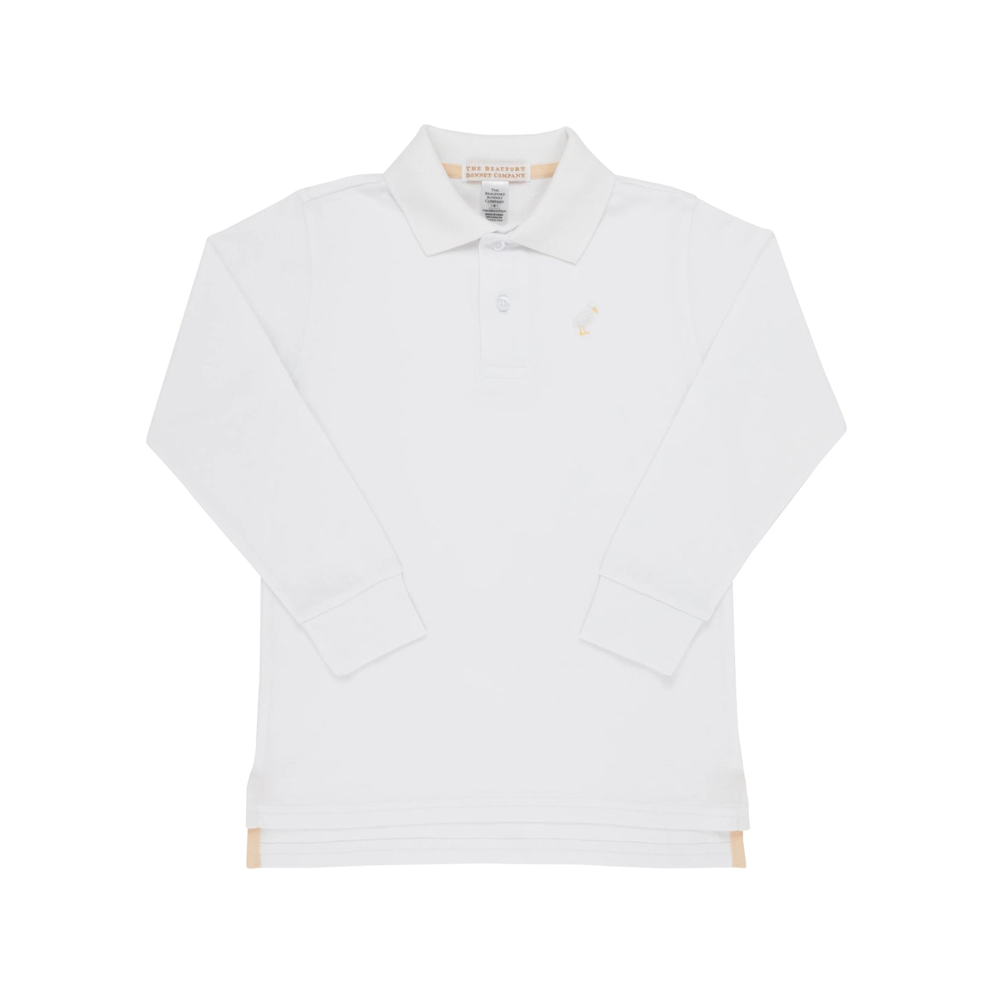 Prim and proper l/s polo - worth ave white/multi