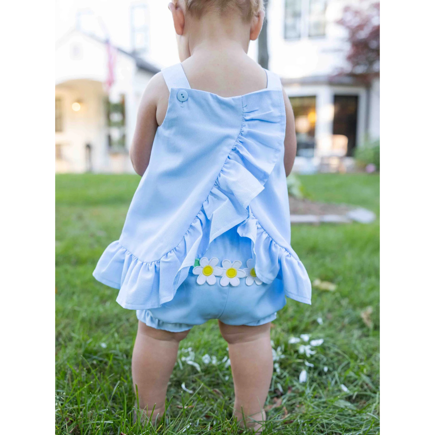 Pique dress & bloomer w. daisies