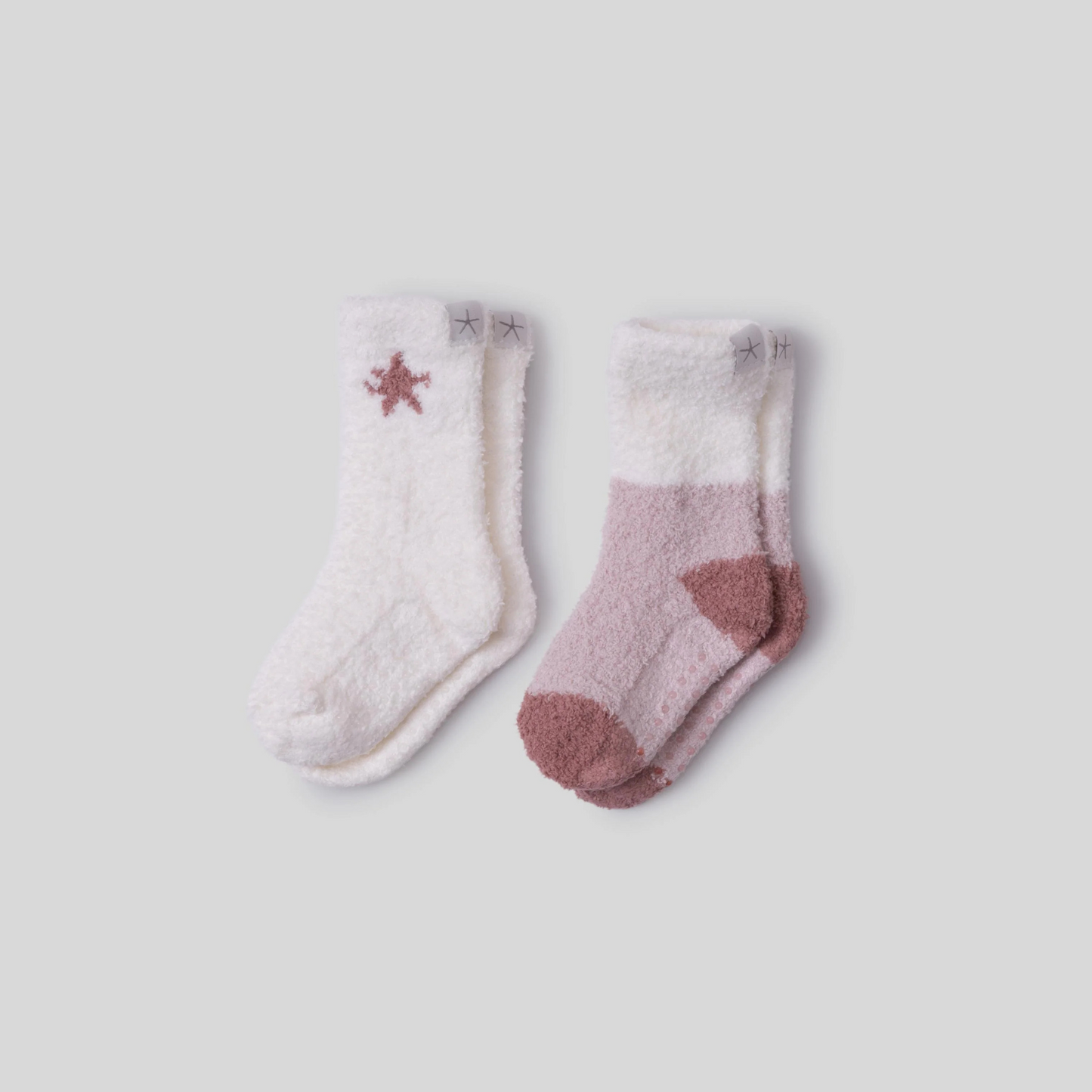 Color block sock set - dusty rose