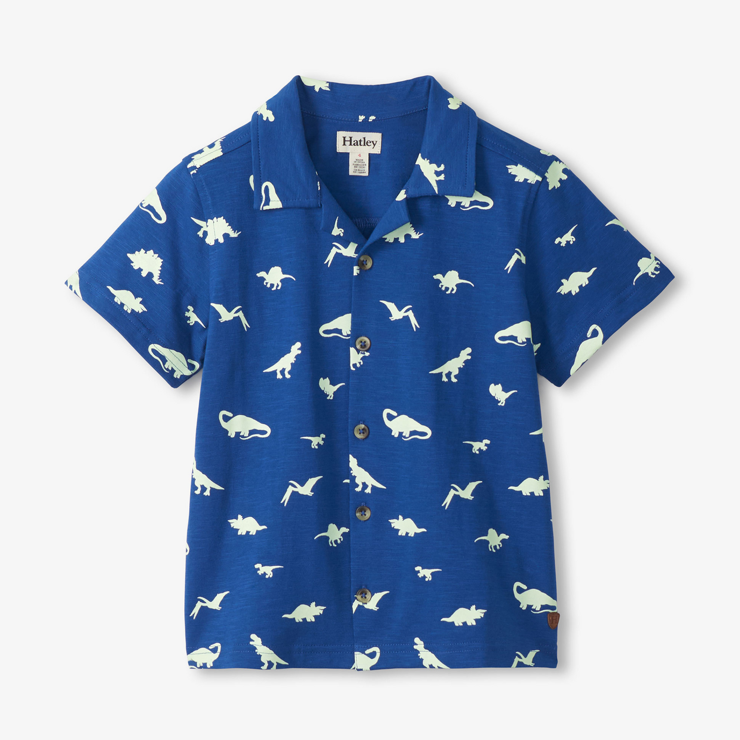 Dinos button down - glow in the dark