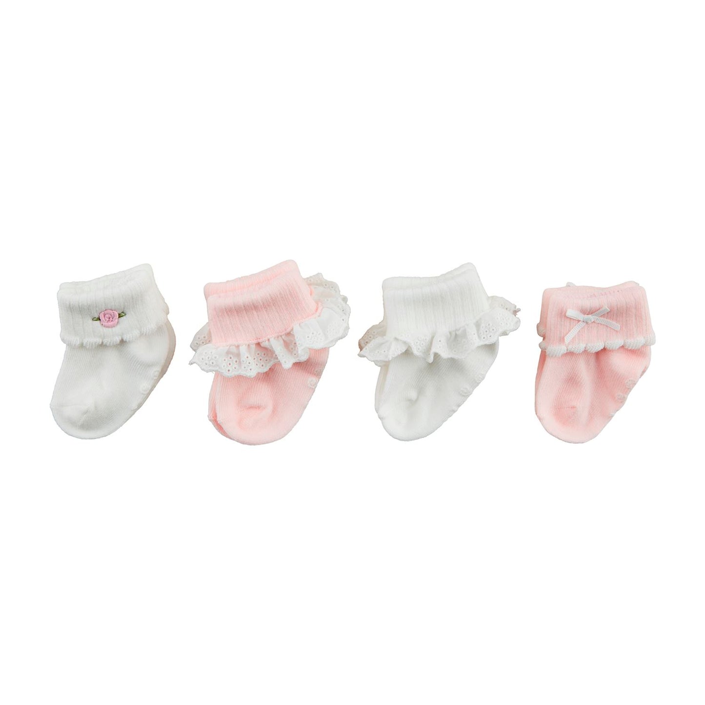 Pink foldover sock set