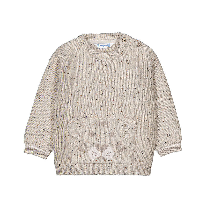 Tiger face tweed sweater