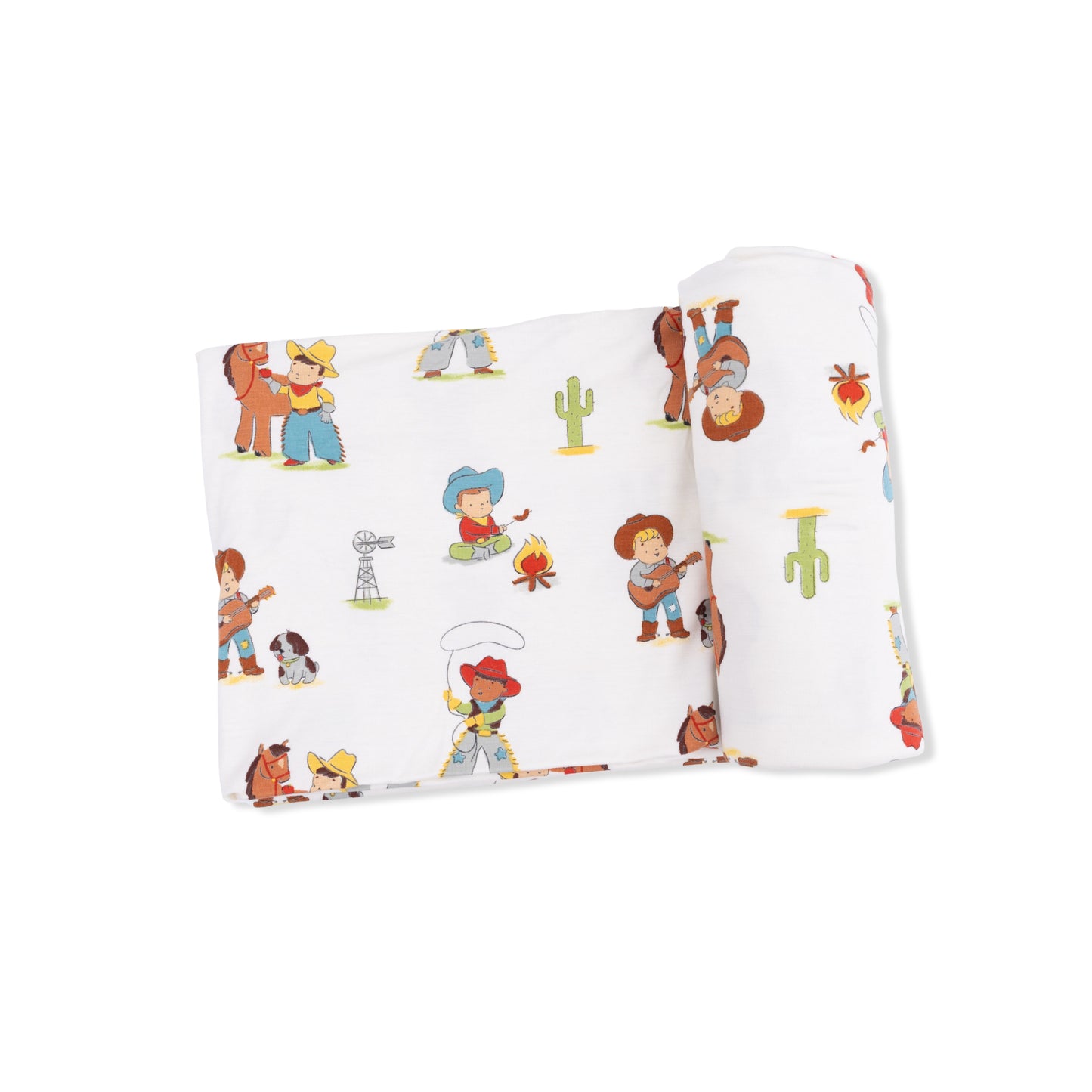 Vintage cowboys swaddle blanket