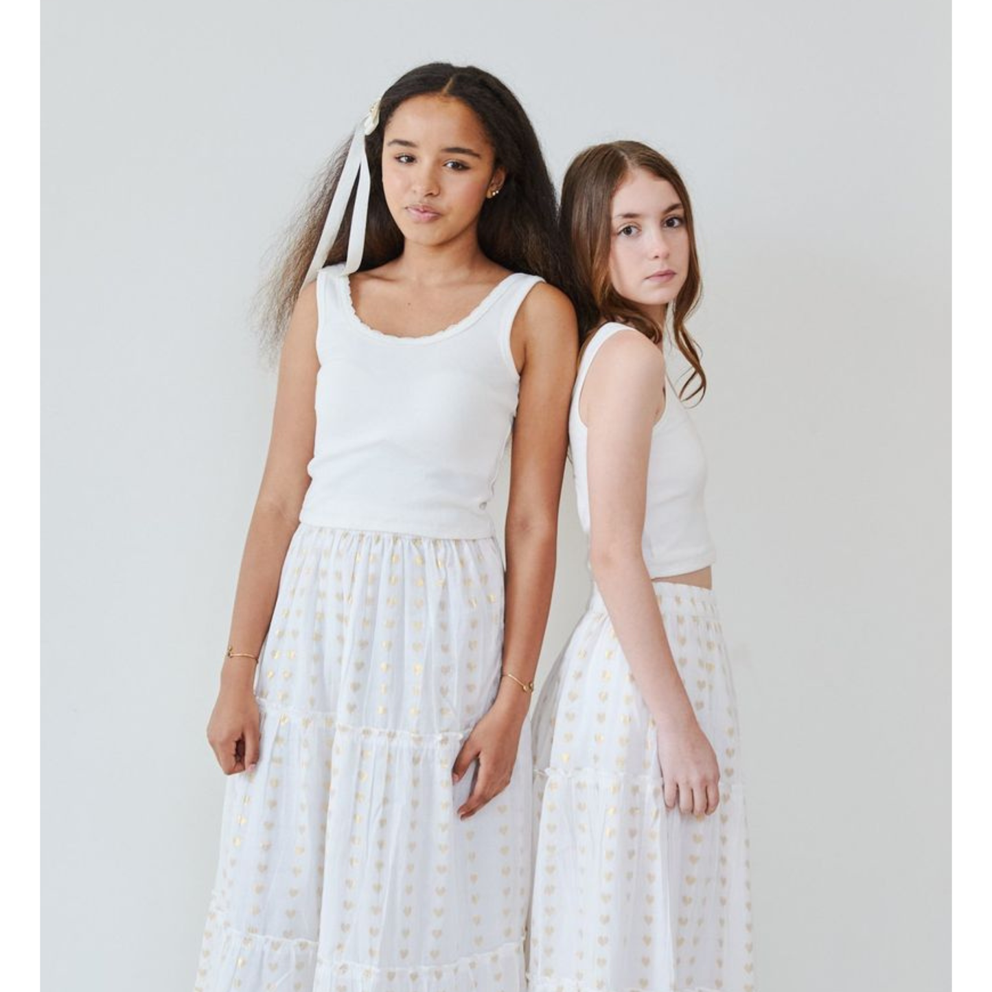 Stella white ribbed tank