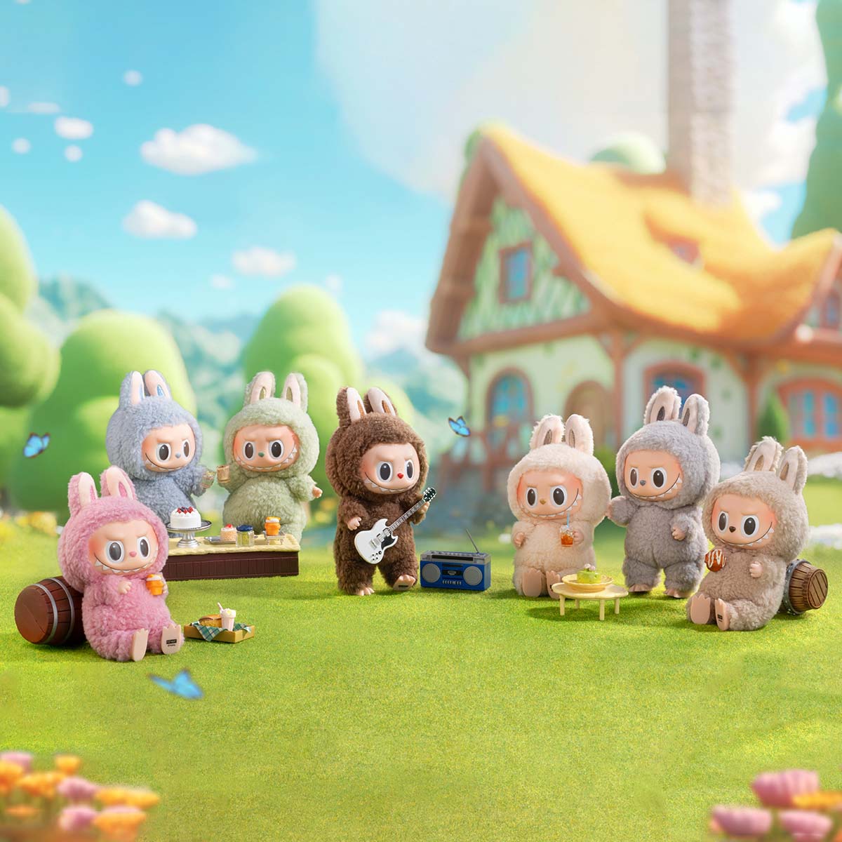 Pop mart the monsters - exciting macaron vinyl face