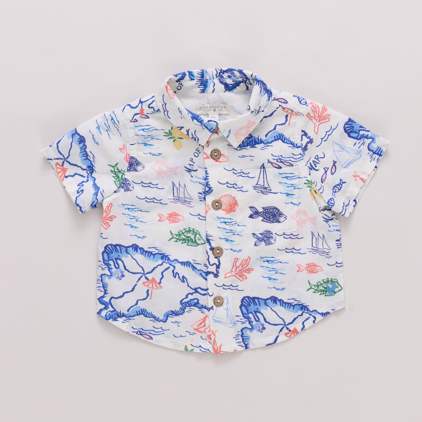 Island map baby boy jack shirt