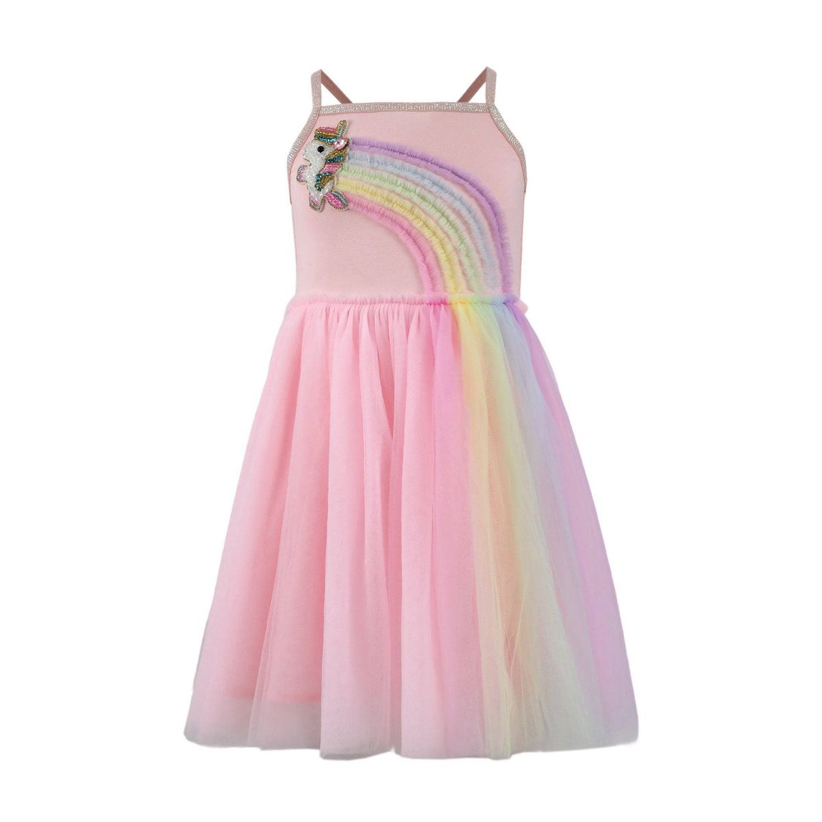 Unicorn rainbow tulle dress