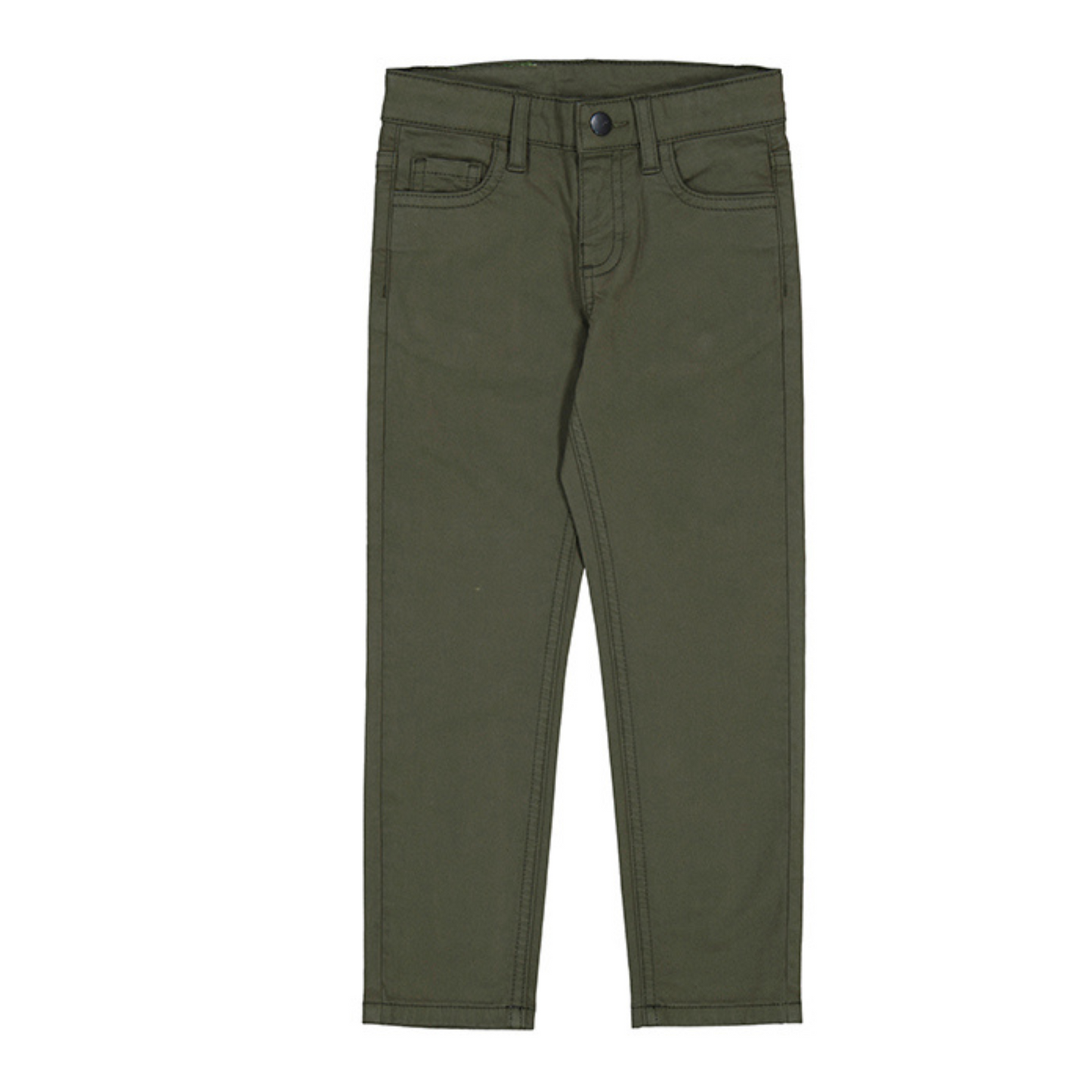 5 pocket slim fit basic pants - olive