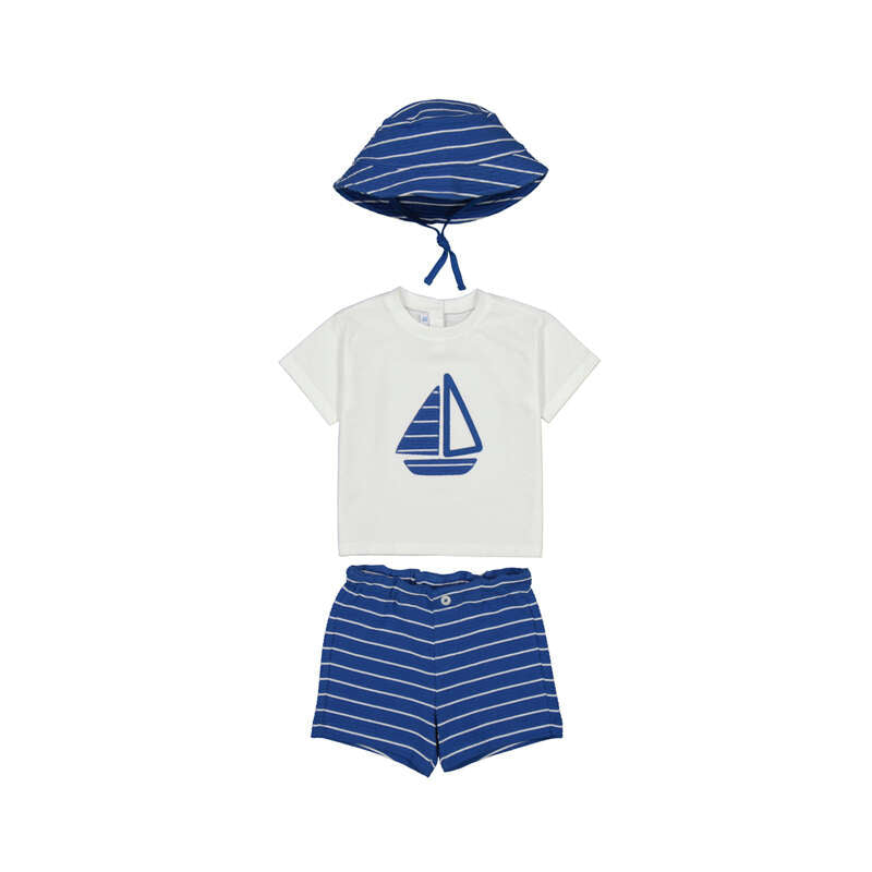 Sailboat striped set w. hat