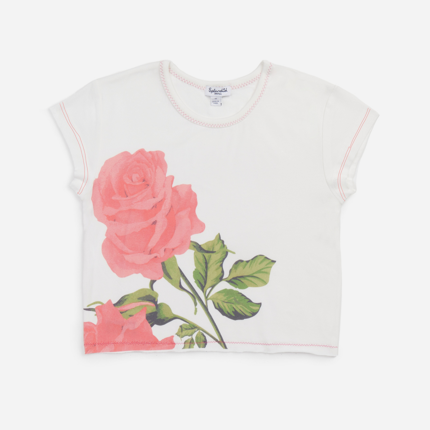 In full bloom s/s tee - camelia rose