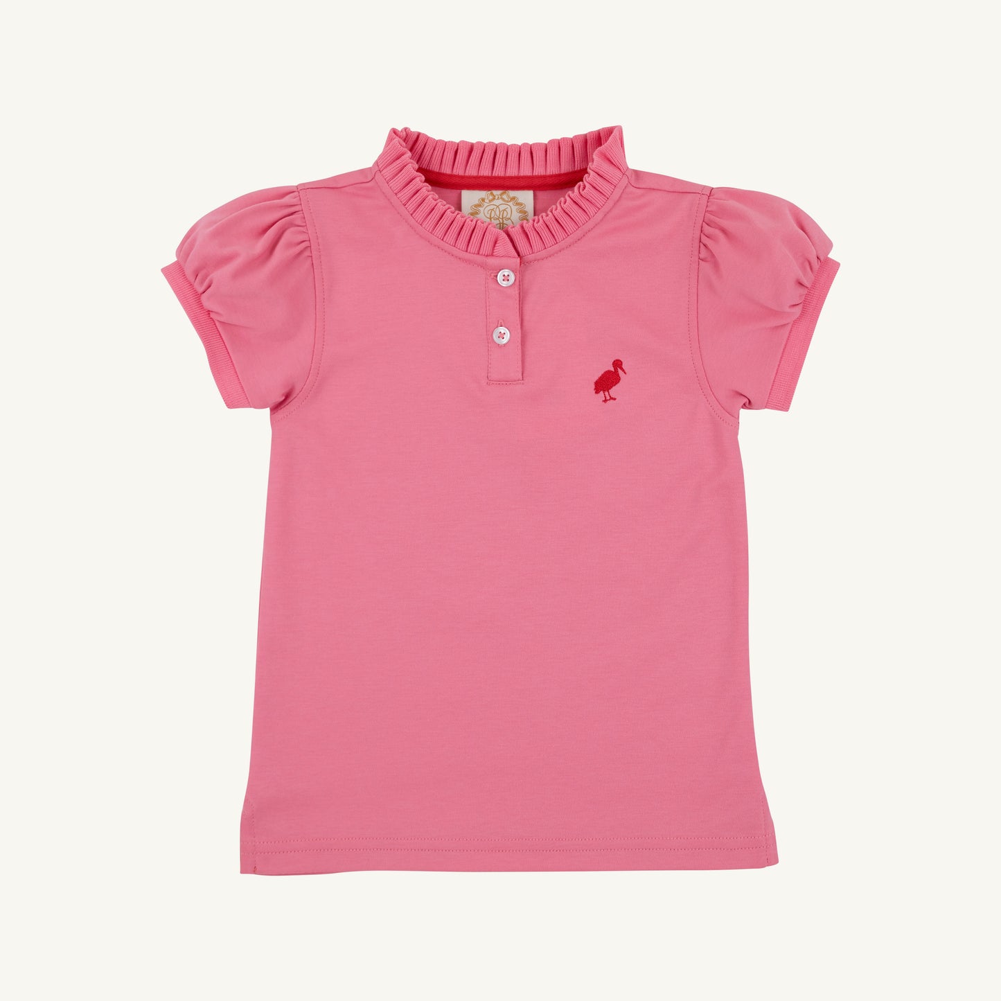 Little miss prim and proper polo - hamptons hot pink