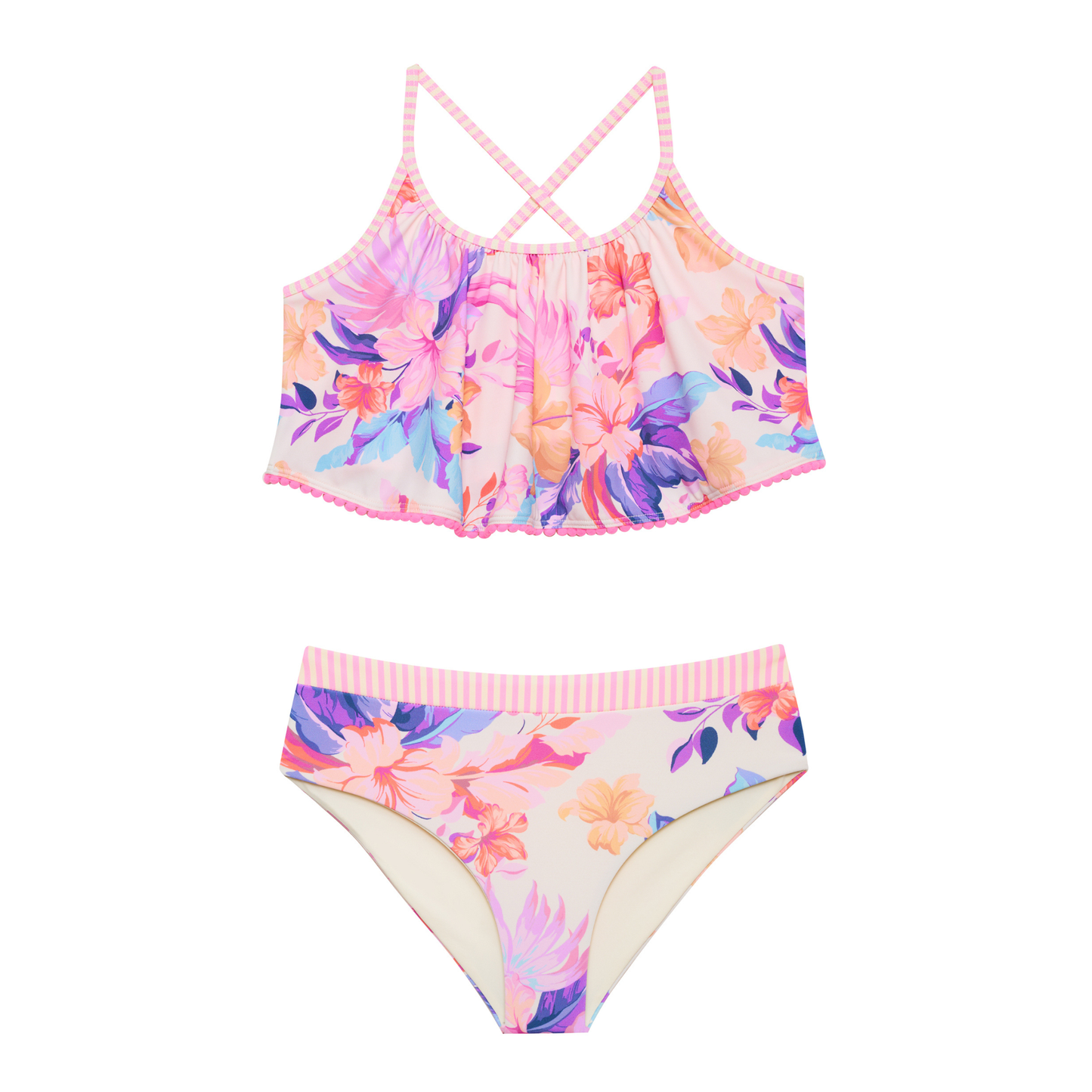 Little tanvi/janie swim set - hibiscus garden