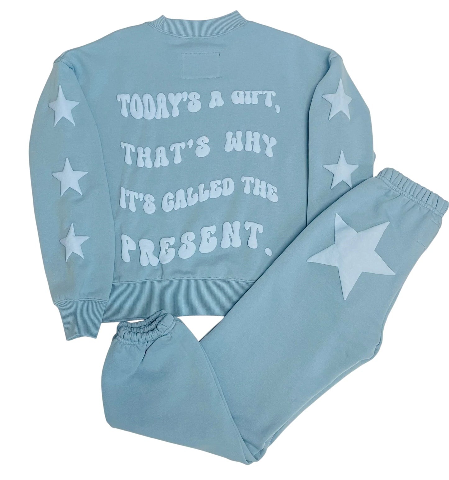 Leah crew - baby blue/glacier