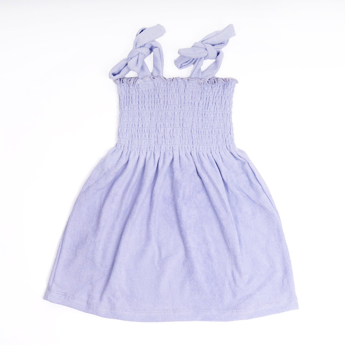 Terry tie top dress - purple