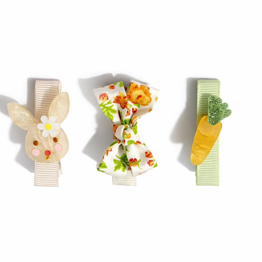 Little bunny & carrot hair clips