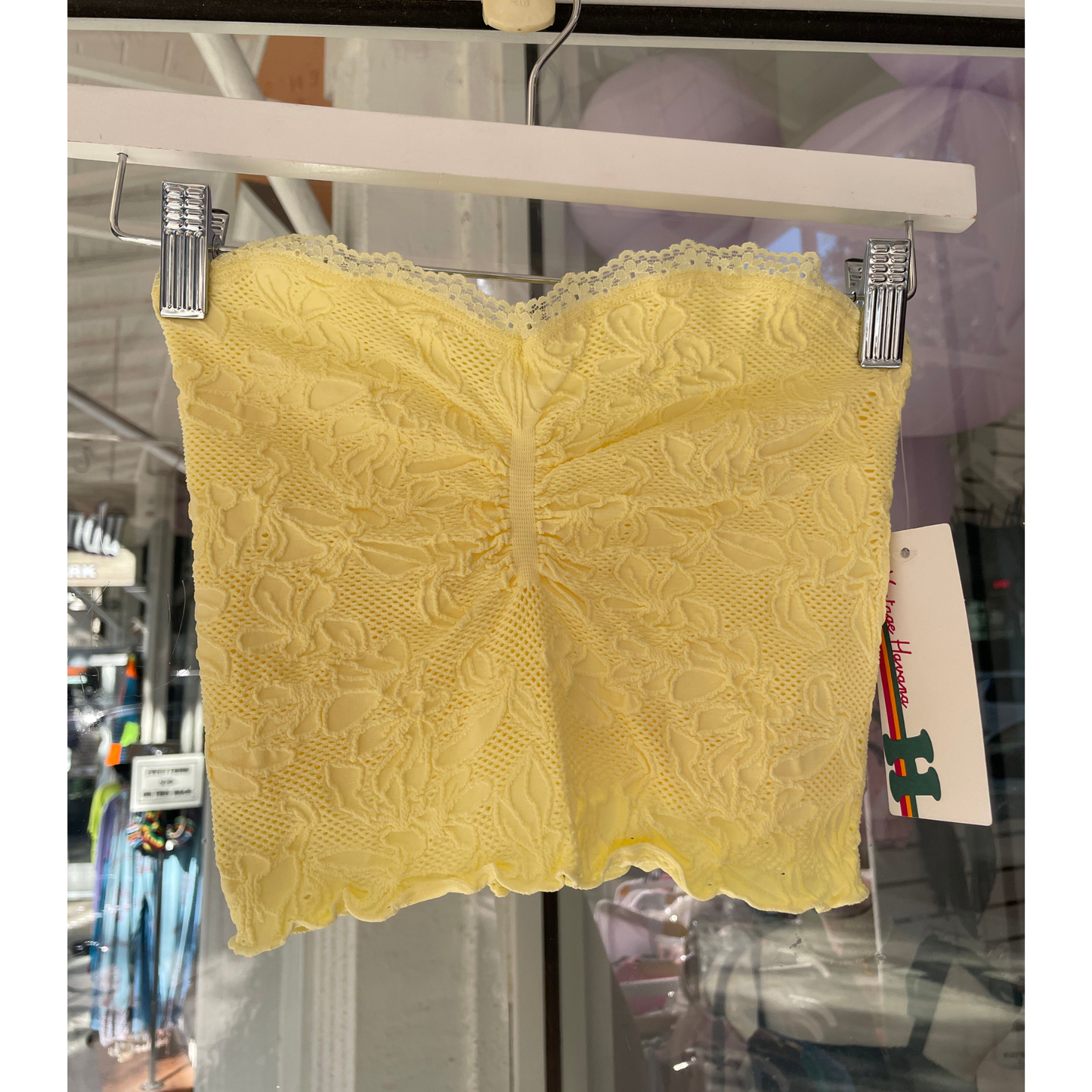 Tube top - pastel yellow