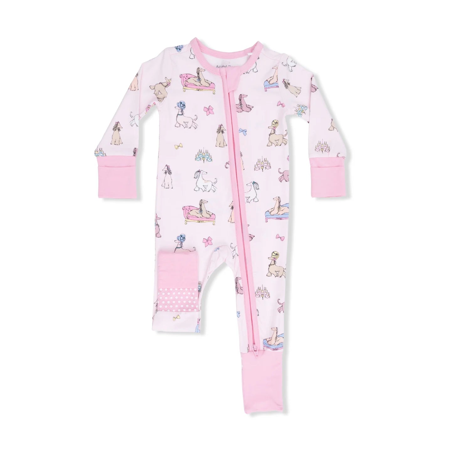 Fancy hounds w. bows conv romper