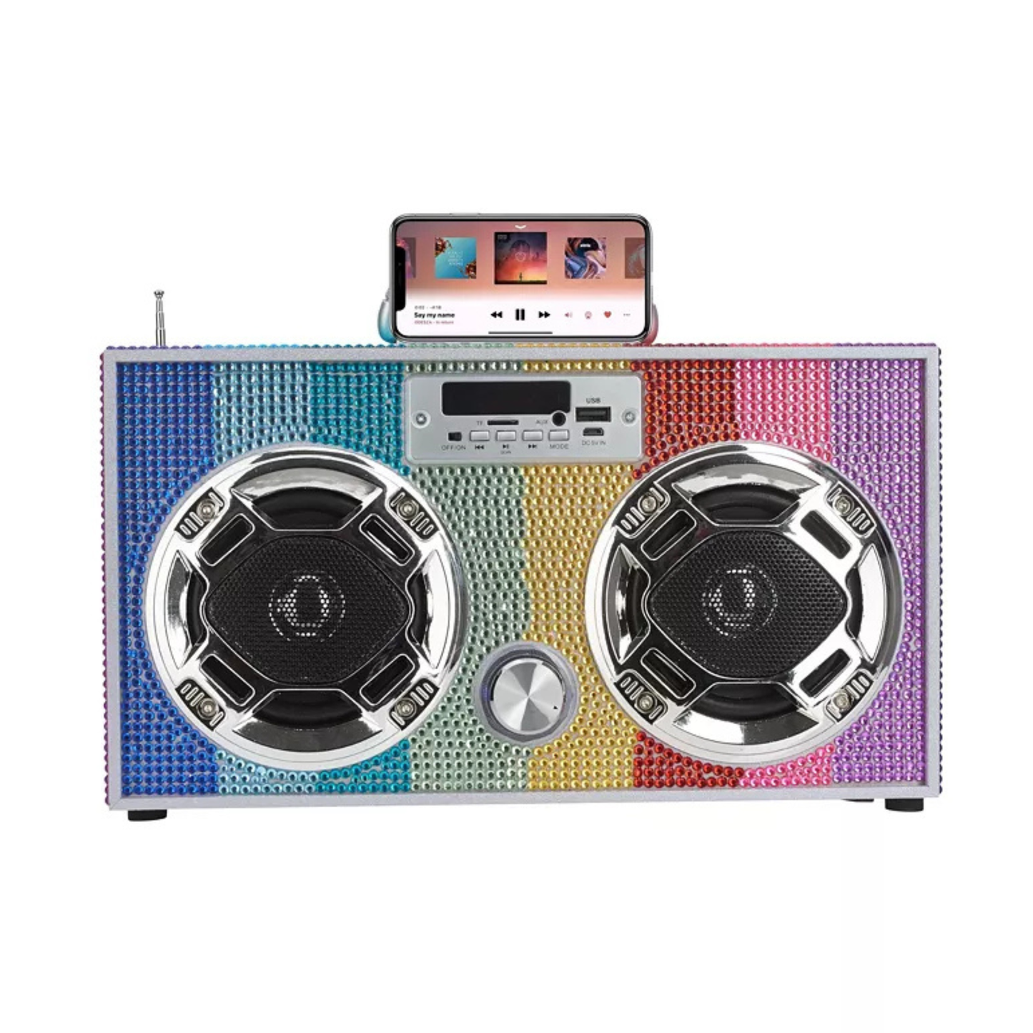 Bluetooth radio - rainbow bling