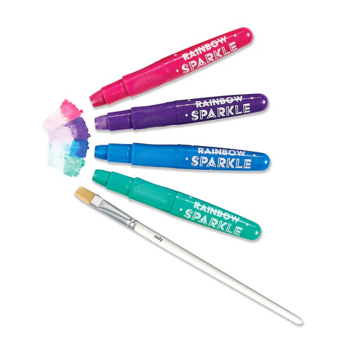Rainbow sparkle metallic watercolor gel crayons