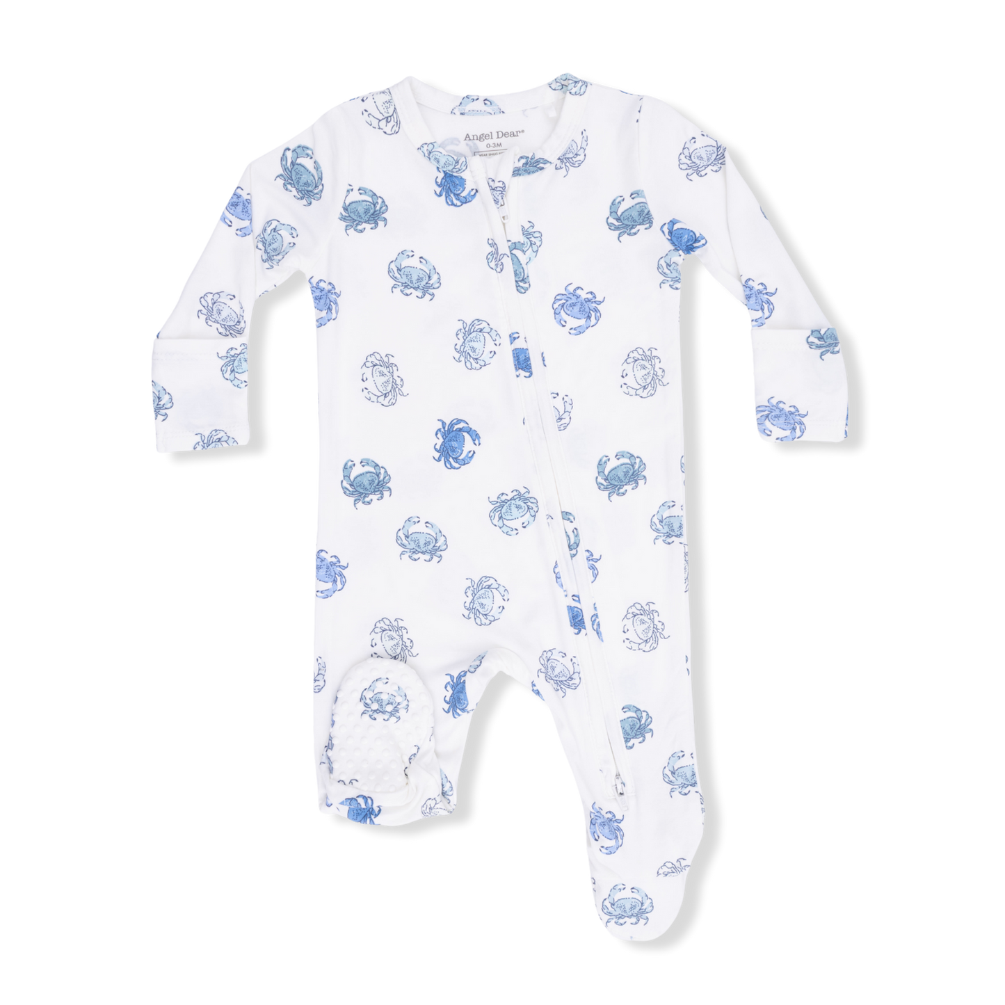 Blue crabs 2 way zipper footie