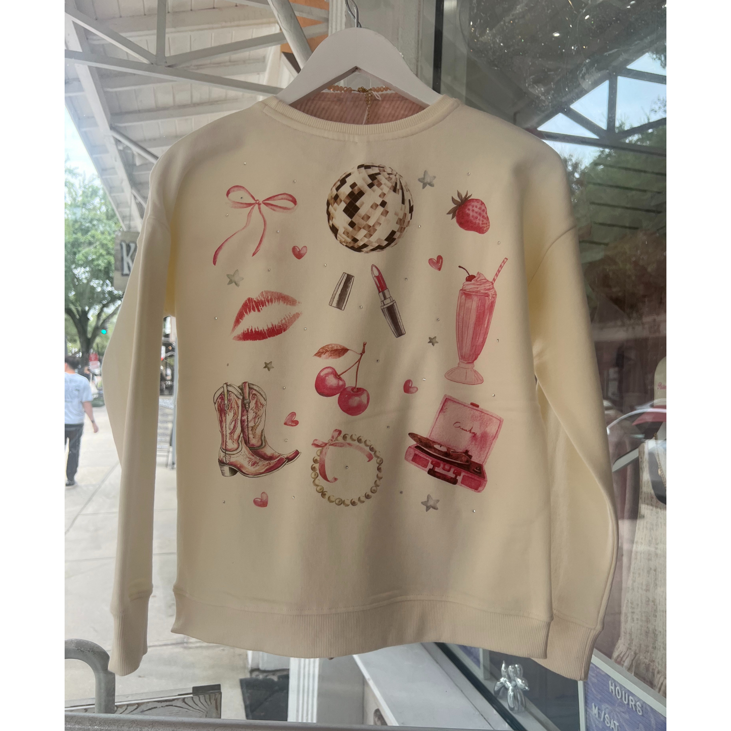 Things I can't live without icons sweatshirt