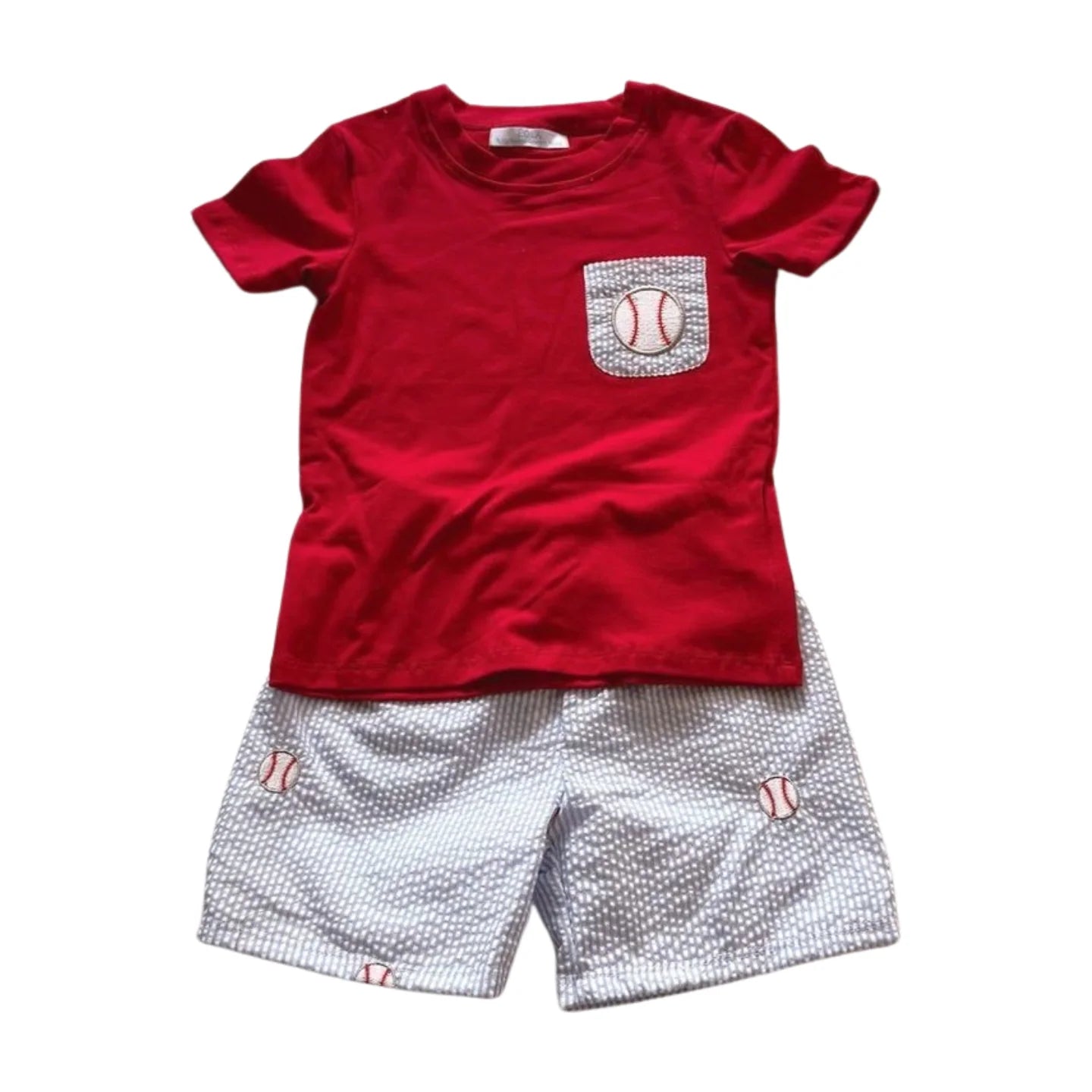 Baseball boy short set