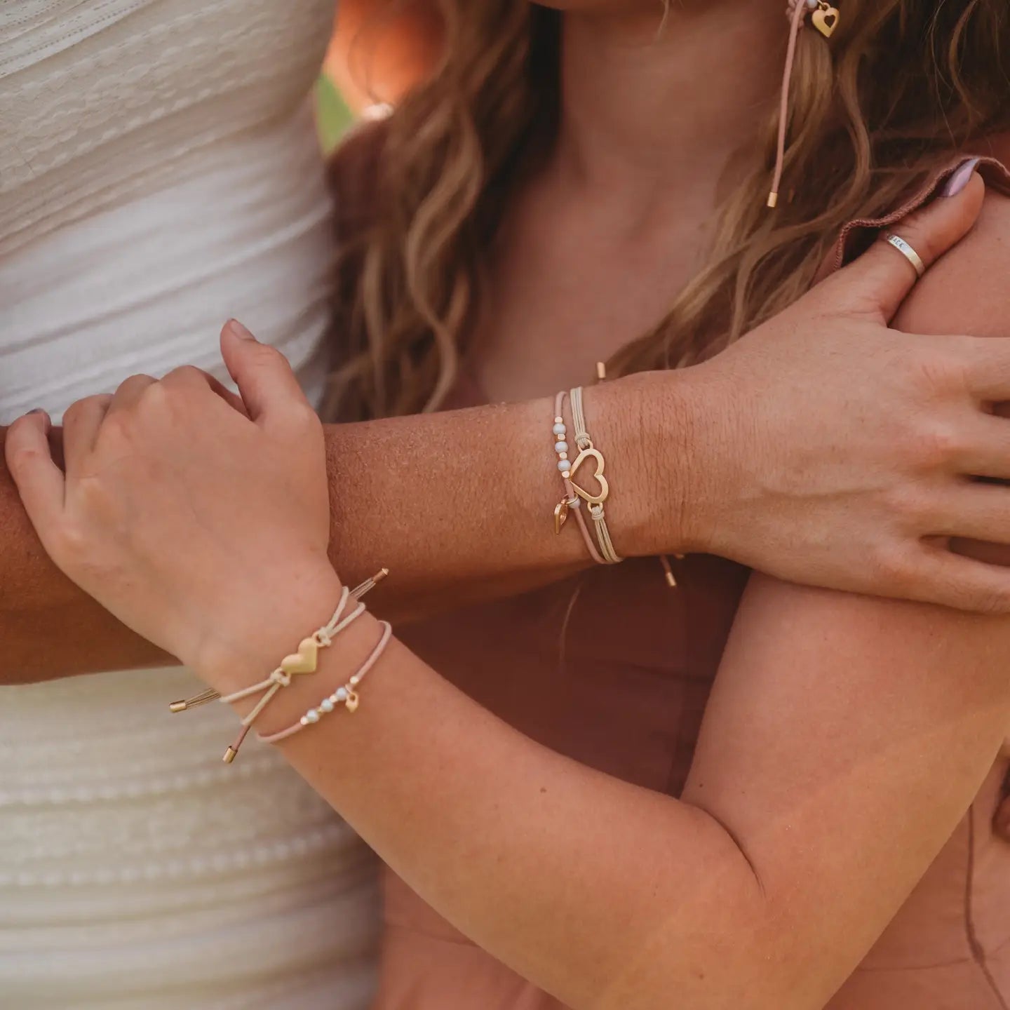 Mother/daughter hair tie bracelets