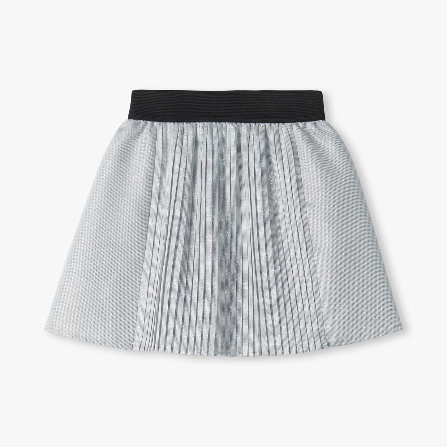 Silver glitter pleated fun skirt