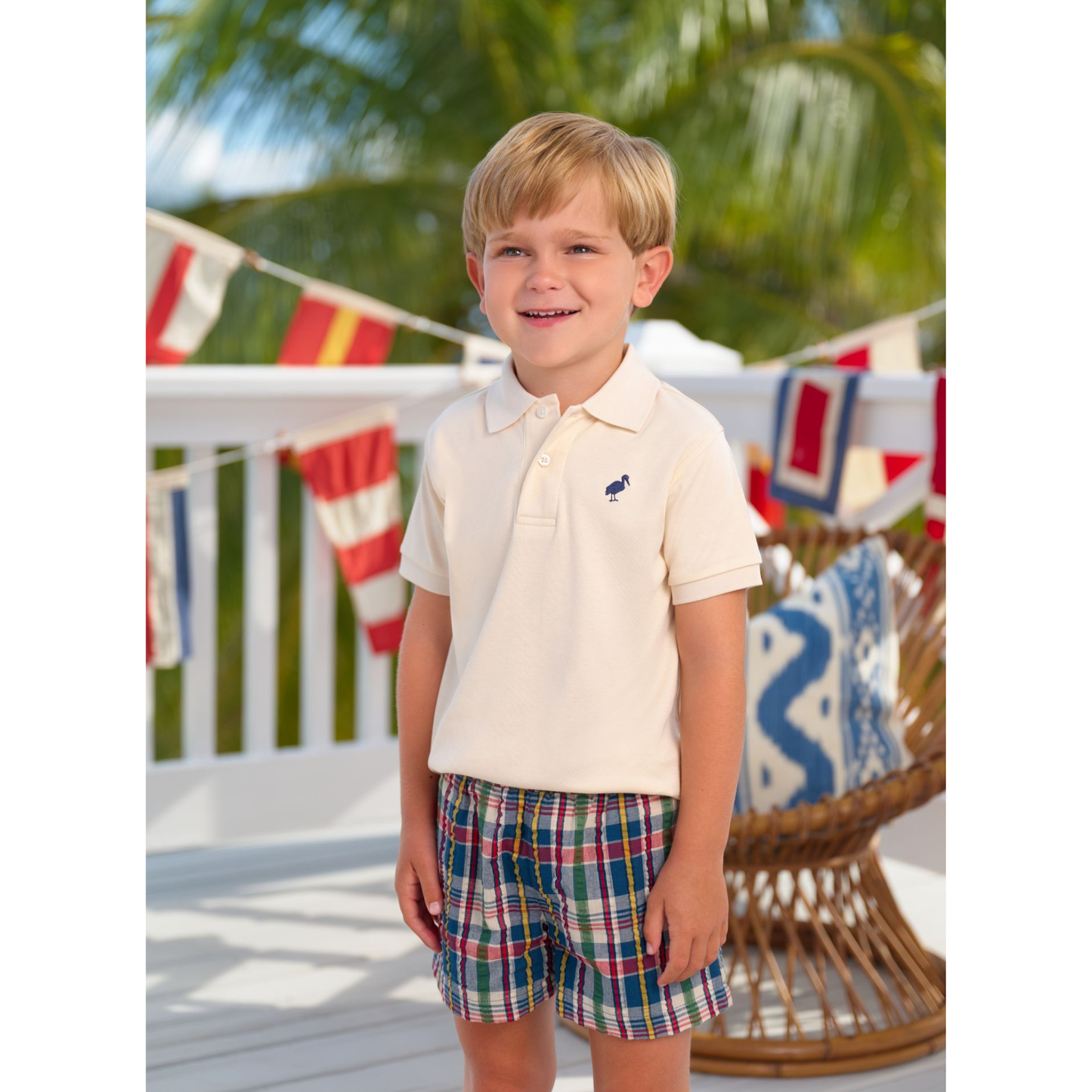 Prim and proper s/s polo - osprey oatmeal