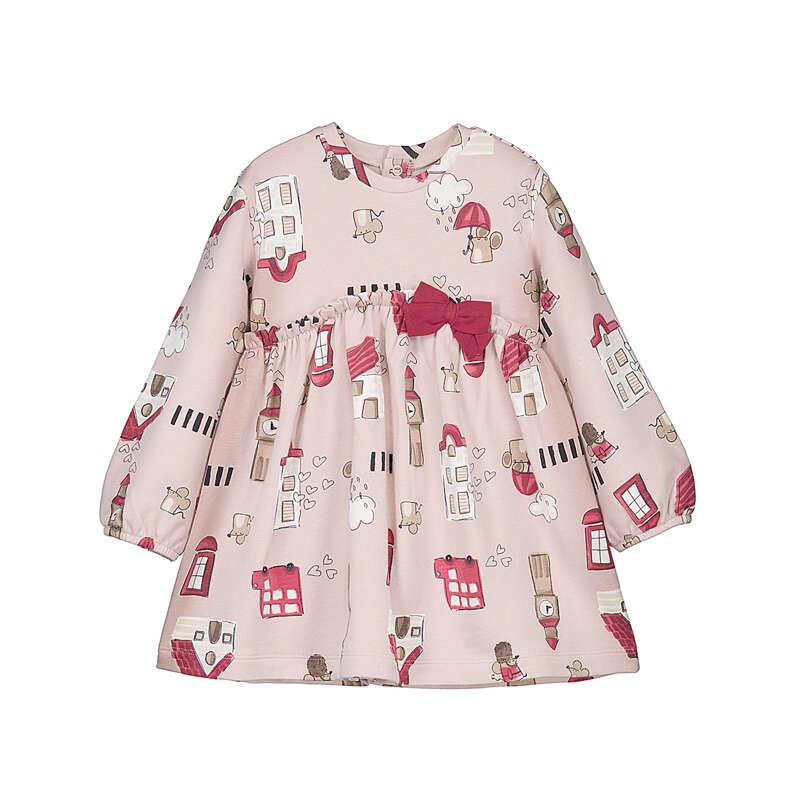 Pink dress w. houses icons