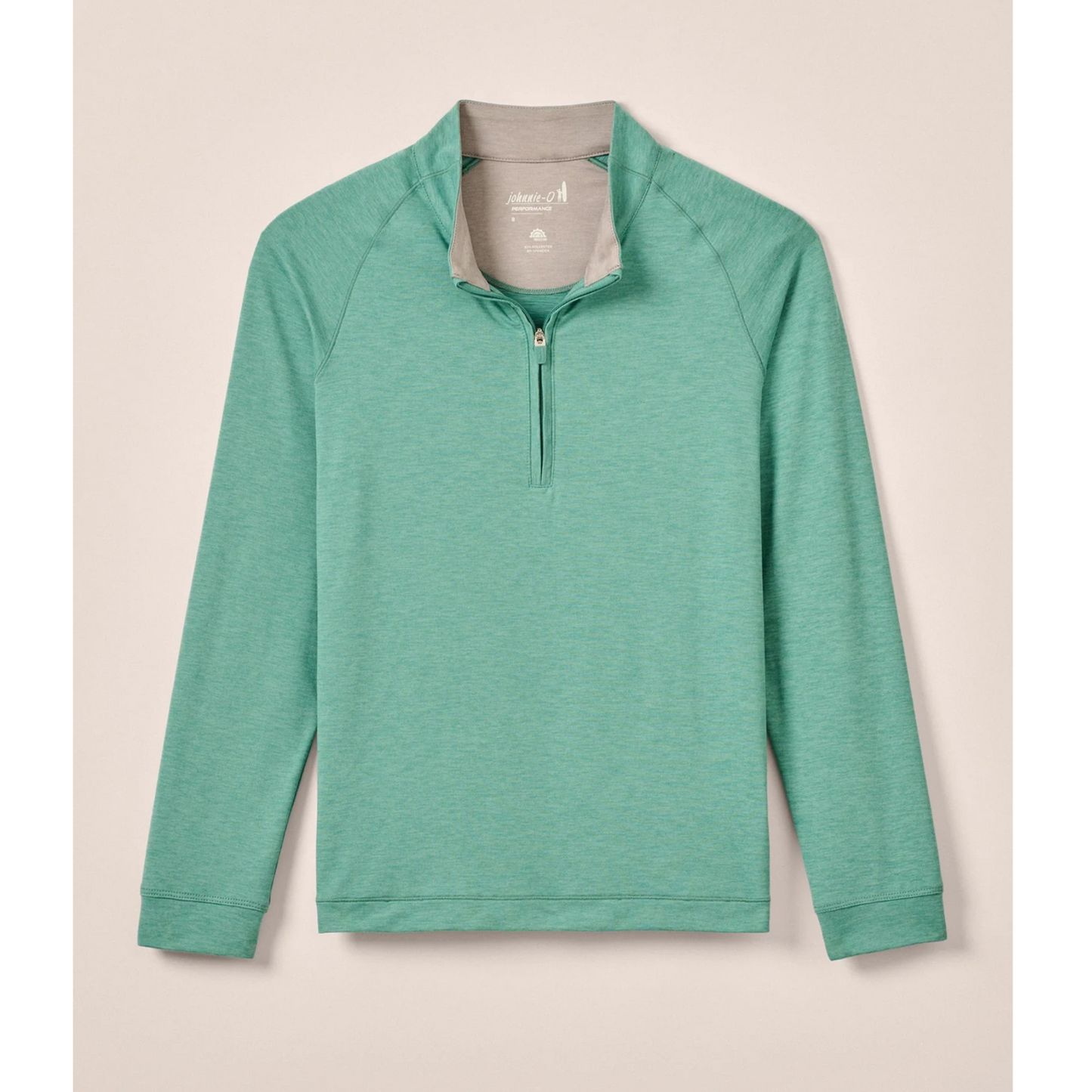 Freeborne jr perf. 1/4 zip pullover - green grass