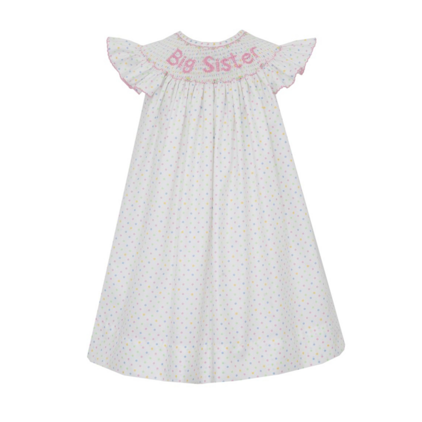 Big sister pastel multi dot angel wing bishop