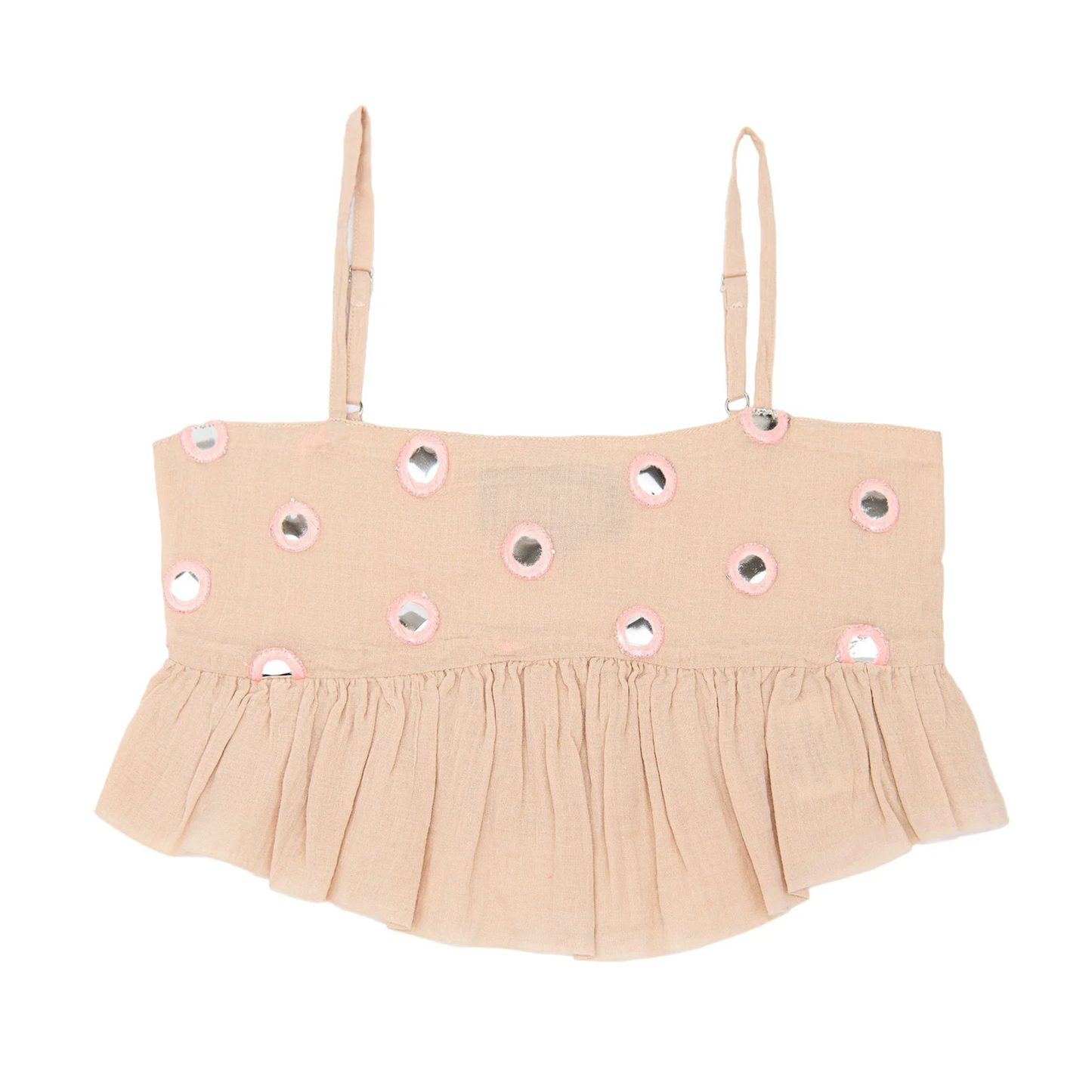 Meena top - peach/turquoise