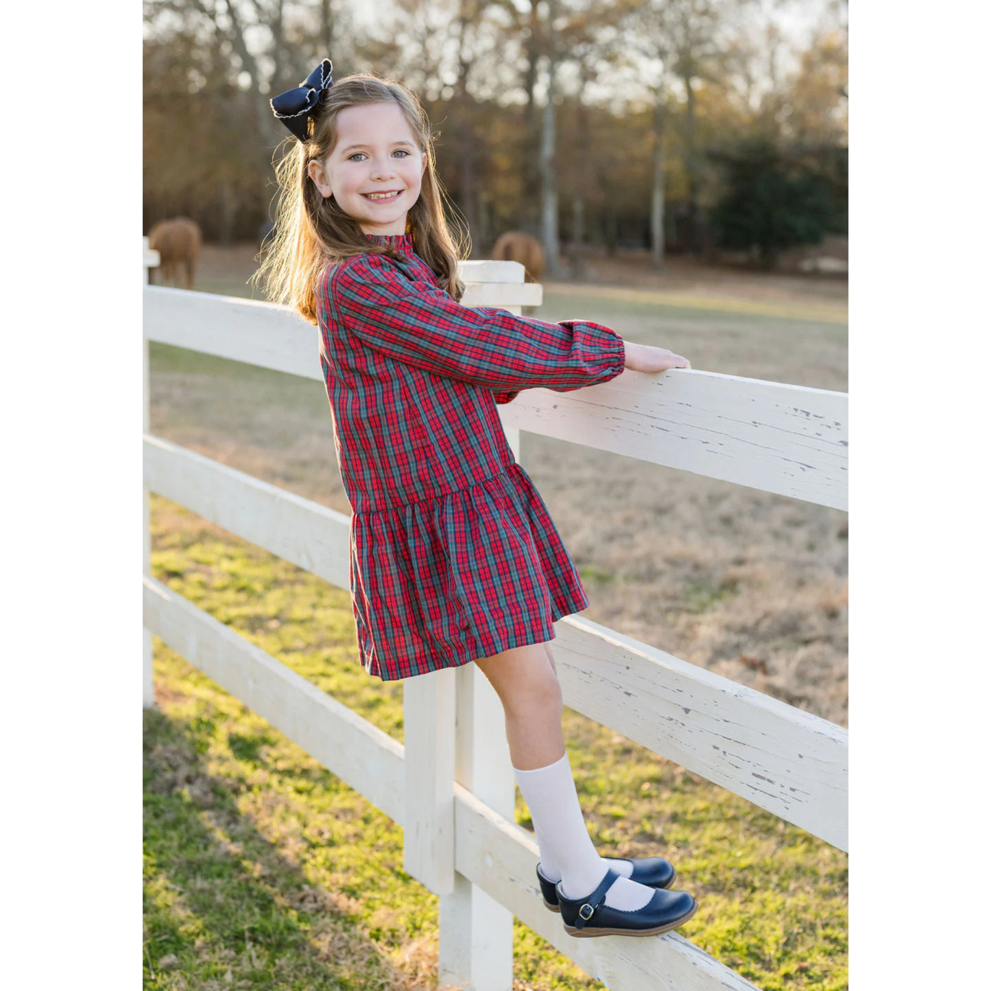 Penelope dress - Christmas plaid