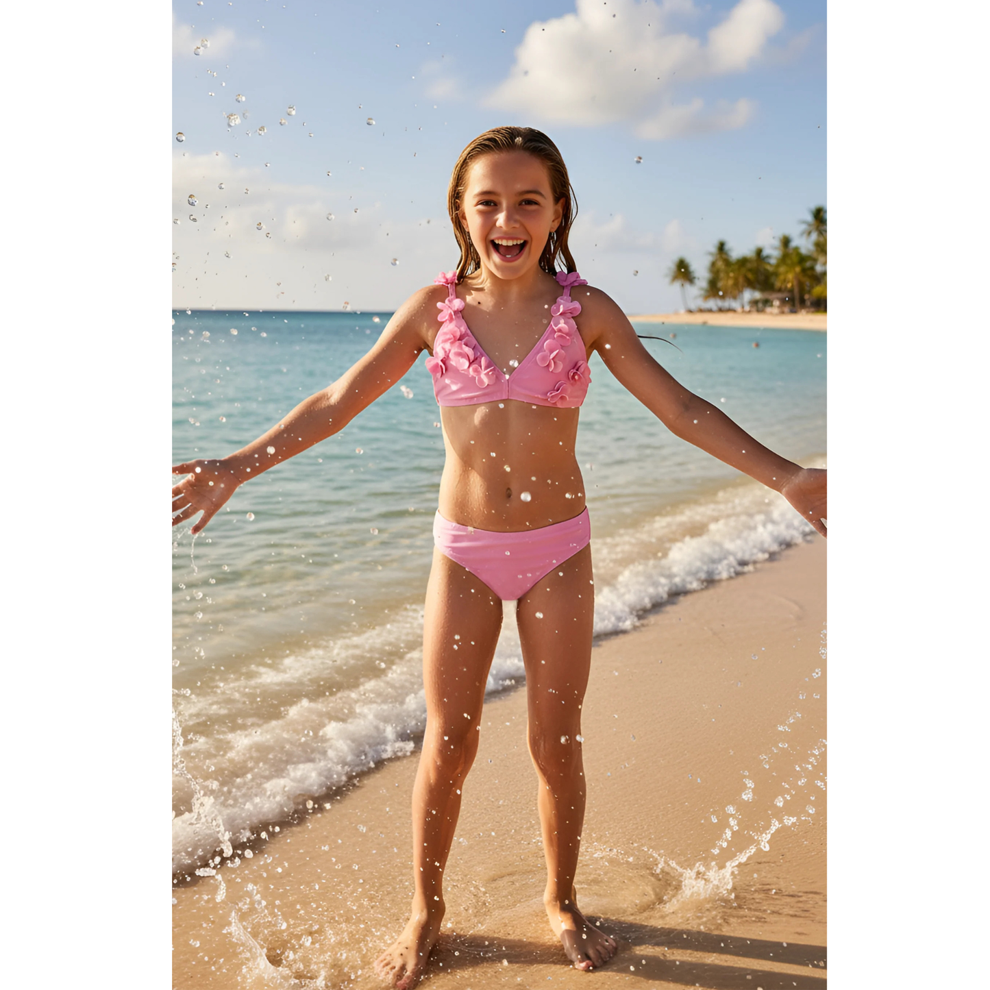 Flora rosette bikini - pink