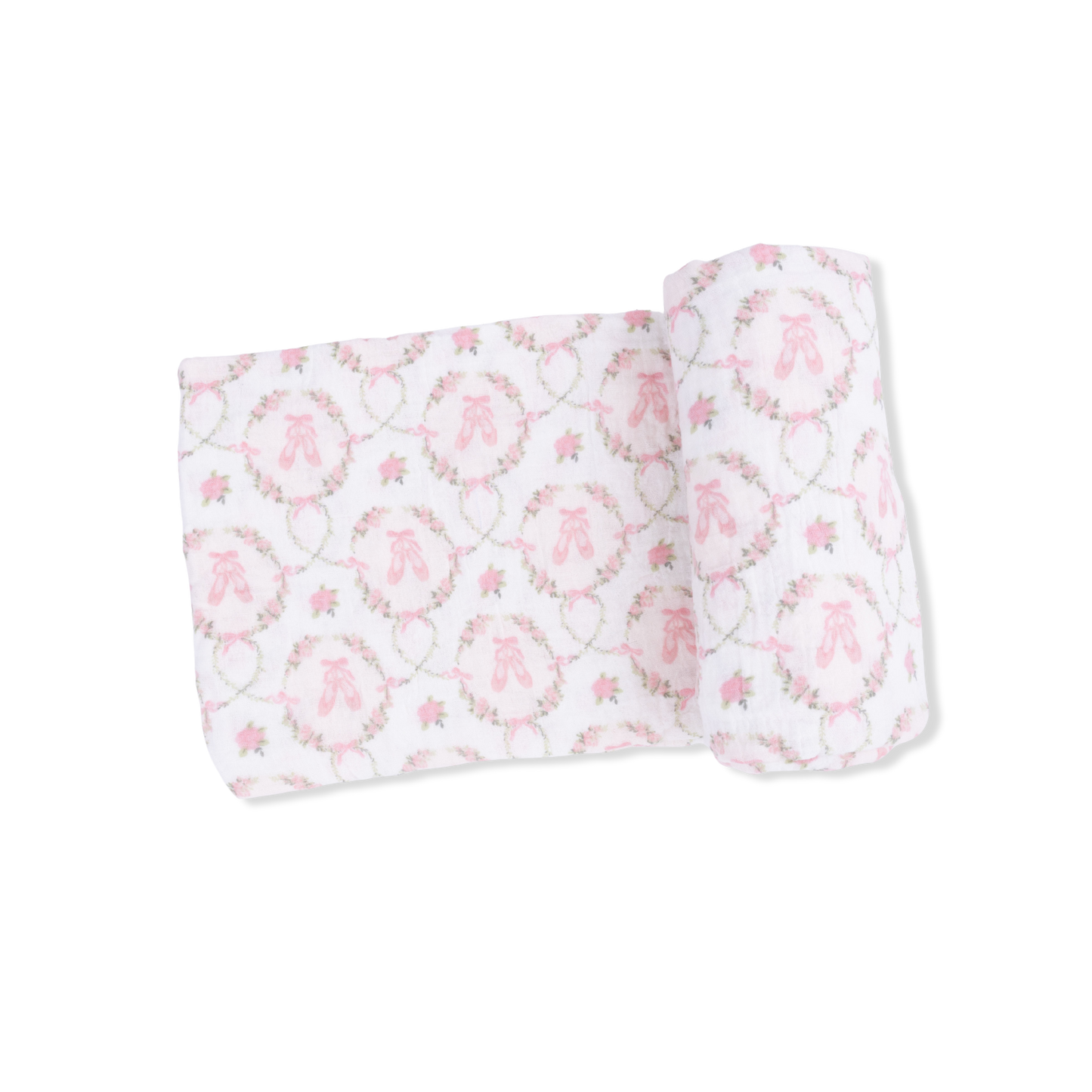 Cameo ballet shoes swaddle blanket